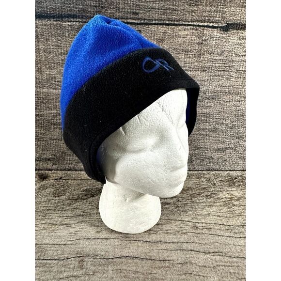 Outdoor Research Wind Stopper Gore Fleece Hat Size Medium Blue Black Beanie - Picture 4 of 7